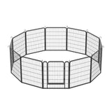 Heavy Duty Metal Playpen With Door, Dog Fence Pet Exercise Pen For Outdoor, Indoor