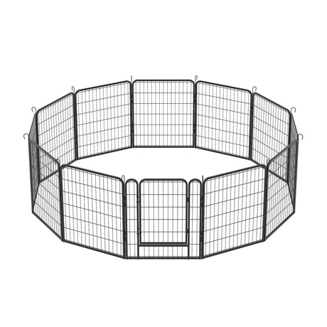 Heavy Duty Metal Playpen With Door, Dog Fence Pet Exercise Pen For Outdoor, Indoor