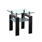 Clear Glass Top Side Table, Modern Design For Home