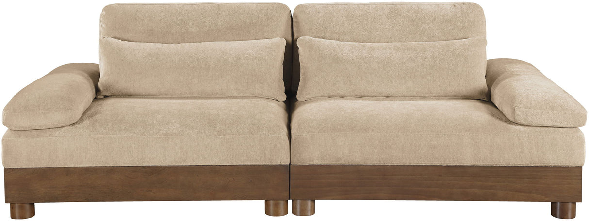 Turin - Chenille Fabric Upholstered Modular Sectional - Beige