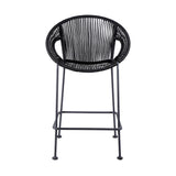 Acapulco - Indoor Outdoor Steel Bar Stool With Rope Set