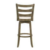 Melindra - Modern Farmhouse Swivel Wood Bar Height Kitchen Bar Stool