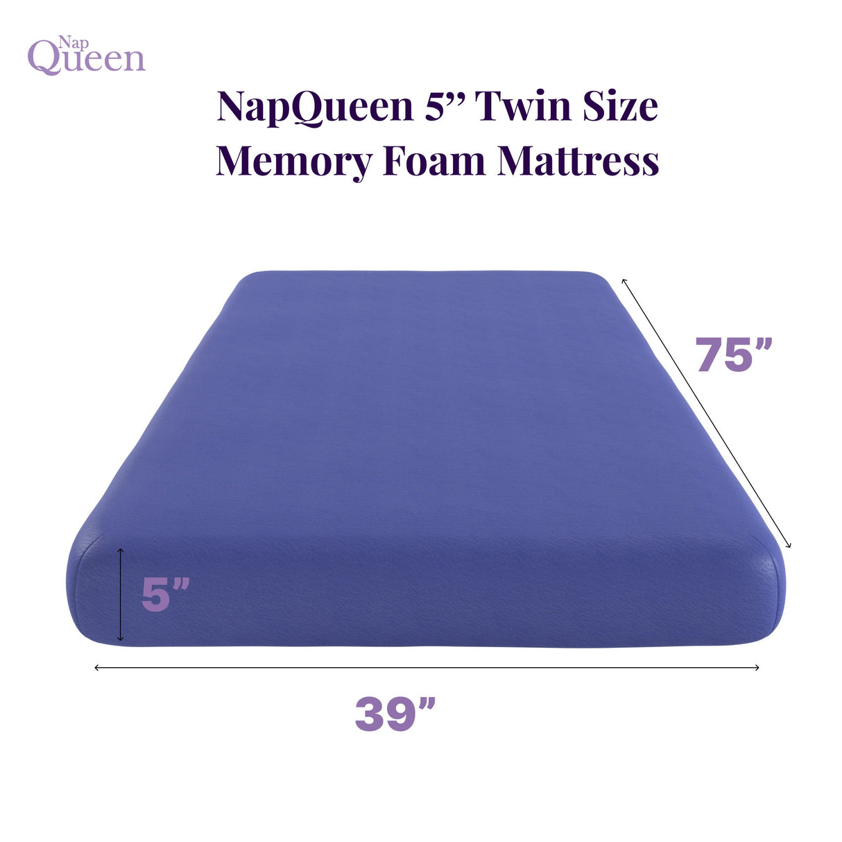 5" Memory Foam Mattress With Responsive Support And Breathable Cover