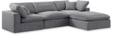 Comfy - 4 Piece Velvet Modular Sectional With Chaise