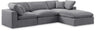 Comfy - 4 Piece Velvet Modular Sectional With Chaise