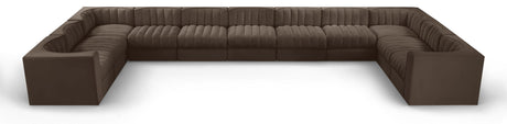 Rummi - Velvet Performance Fabric Upholstered 11 Piece Modular Sectional