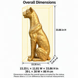 Leopard Statue, Animal Sculpture For Decor - Gold