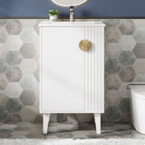 Bathroom Vanity With Sink, Soft-Close Door, Half-Moon Pulls