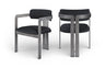 Aurum - Vegan Leather Upholstered Dining Chair With Gray Base (Set of 2)