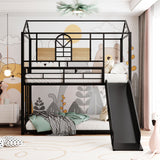 Metal Bunk Bed, Metal Housebed With Slide