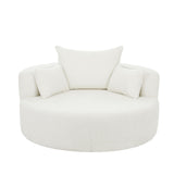 360° Swivel Chair Accent Barrel Chair With Removable Pillows
