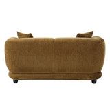Lennox - Loveseat With 2 Pillows - Brown Chenille