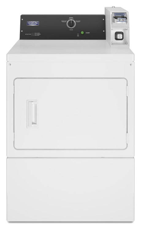 Maytag MDG20CSAWW 7.4 cu ft Commercial Gas Dryer Coin-Ready White