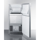Summit BIM68OSPUMP Indoor/Outdoor 15" Commercial Ice Maker with Built-In Pump 62 Lbs. Daily Production Stainless Steel