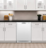 GE GDF450PGZWW dishwasher in White kitchen lifestyle