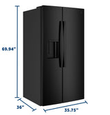 GE GSS28NGYBB refrigerator front view