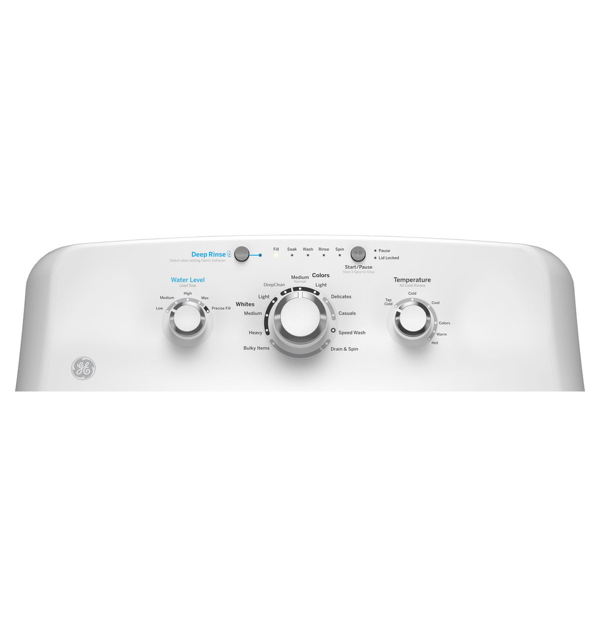 GE GTW325ASWWW washer detail