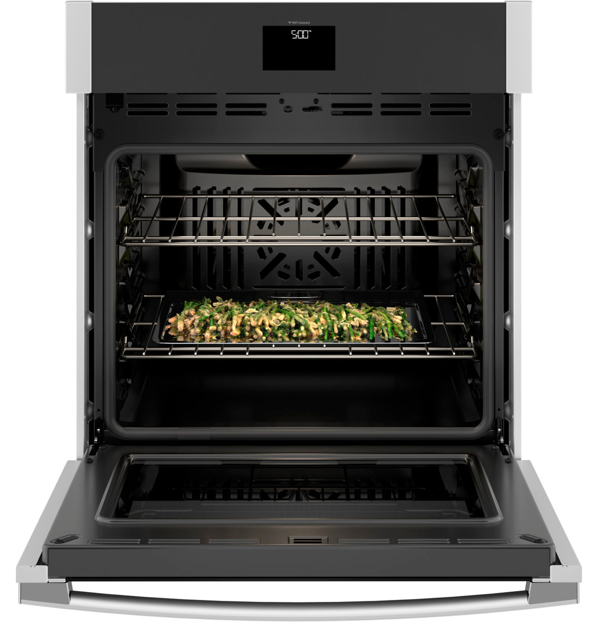 GE 27 in. Smart Built-In Convection Single Wall Oven with No Preheat Air Fry - JKS5000SVSS