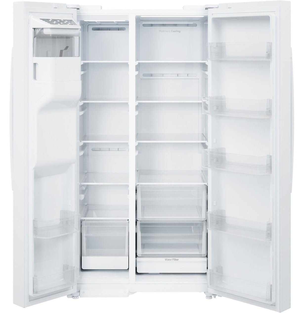 GE GSE28NGYWW in-door icemaker detail