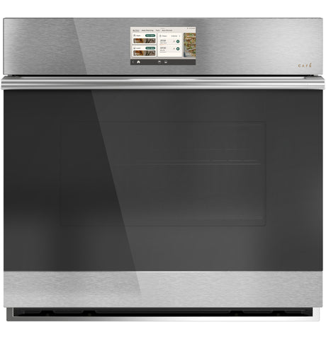 Cafe CTS70DM2ZS5 Platinum Glass single wall oven front view