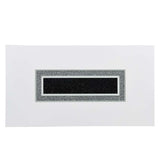 Elizaveta - Dining Table With Pedestal Base - Faux Crystal Diamonds & White High Gloss