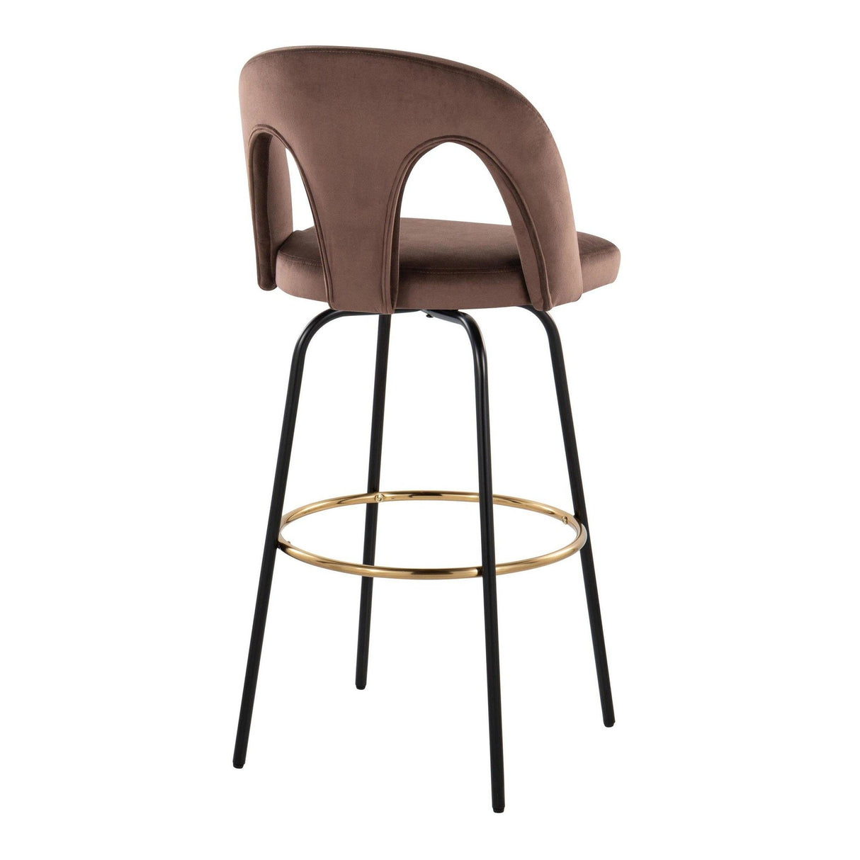 Ava - Upholstered Fixed-Height Barstool (Set of 2) - Black Base