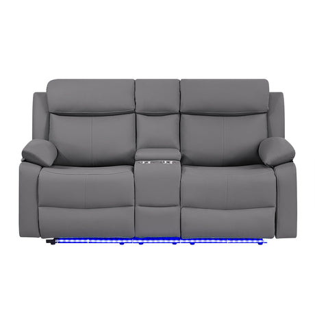 Blanche - Console Reclining Loveseat With LED Lights