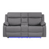 Blanche - Console Reclining Loveseat With LED Lights And Speakers