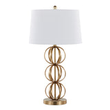 Linx - Contemporary Table Lamp (Set of 2) - Gold / White