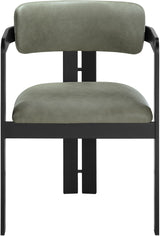 Aurum - Vegan Leather Upholstered Dining Chair With Graphite Black Base (Set of 2)