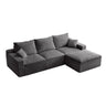 L Shaped Sectional Sofa, Full Compression 3 Seater Cloud Couch With Chaise