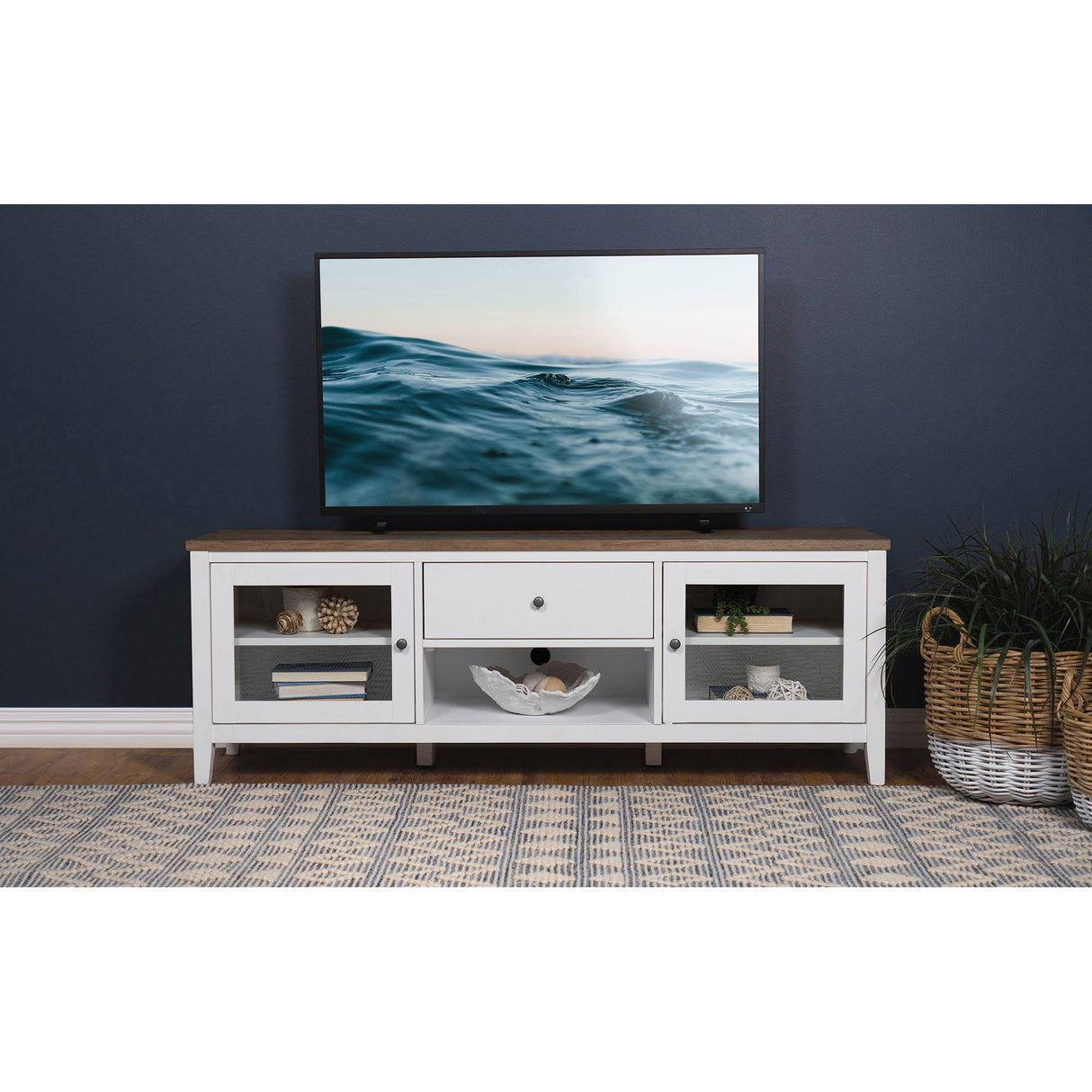 Evanston - 2 Door Stand - White
