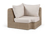 Seacrest - Olefin Water Resistant Fabric And Wicker Outdoor Patio Corner Chair