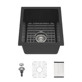 Quartz Composite Undermount Single Bowl Kitchen Sink