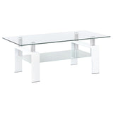 Dyer - 1-Shelf Rectangular Glass Top Table