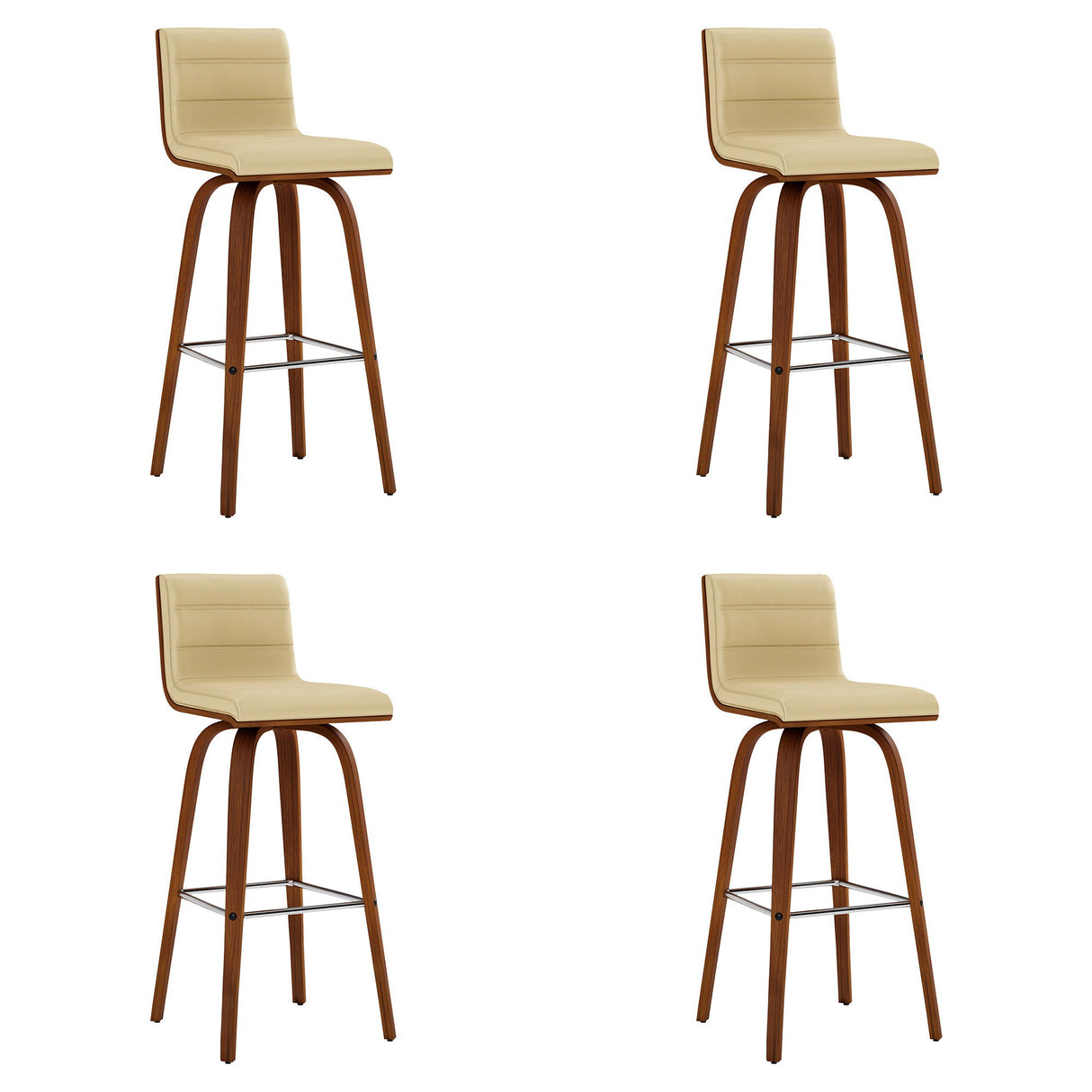 Vienna - 30" Swivel Bar Stool - Walnut Wood