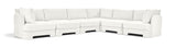 Hammond - Velvet Performance Fabric Upholstered 6 Piece Corner Sectional