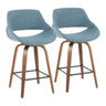 Fabrizzi - Counter Stool - Walnut Legs (Set of 2)