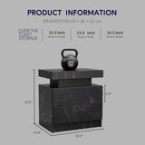 Nightstand LED, Bedside Table Cabinet With 2 Drawers For Bedroom