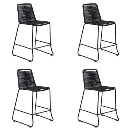 Shasta - 26" Outdoor Metal And Rope Stackable Barstool