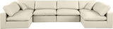 Comfy - 6 Piece Faux Leather Modular Armless Sectional