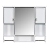 Wall Mounted Bathroom Storage Cabinet With Mirror, Medicine Cabinet With Towel Bar