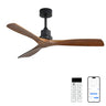 52" Smart DC Ceiling Fan With 3 Blades Reversible Silent Motor