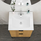 Rectangular Single Vanity Top With 1 Faucet Hole And Overflow Ceramic