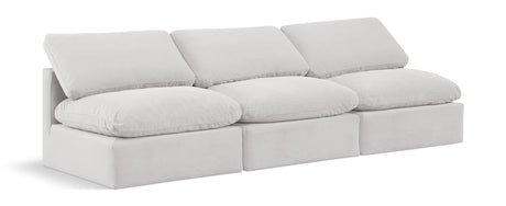 Indulge - Velvet 3 Seat Modular Armless Sofa