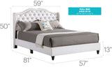 Upholstered Velvet Bed Transitional