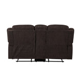 Madden - Motion Loveseat With Console - Brown Chenille