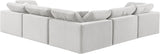 Comfy - 5 Piece Velvet Modular Corner Sectional