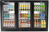 53 in. Three-Door Back Bar Refrigerator - 11 Cu Ft. BC-3DSW-BK