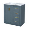 Bathroom Vanity With Sink, Storage Cabinet, Freestanding Set With 3 Drawers & Soft Closing Doors